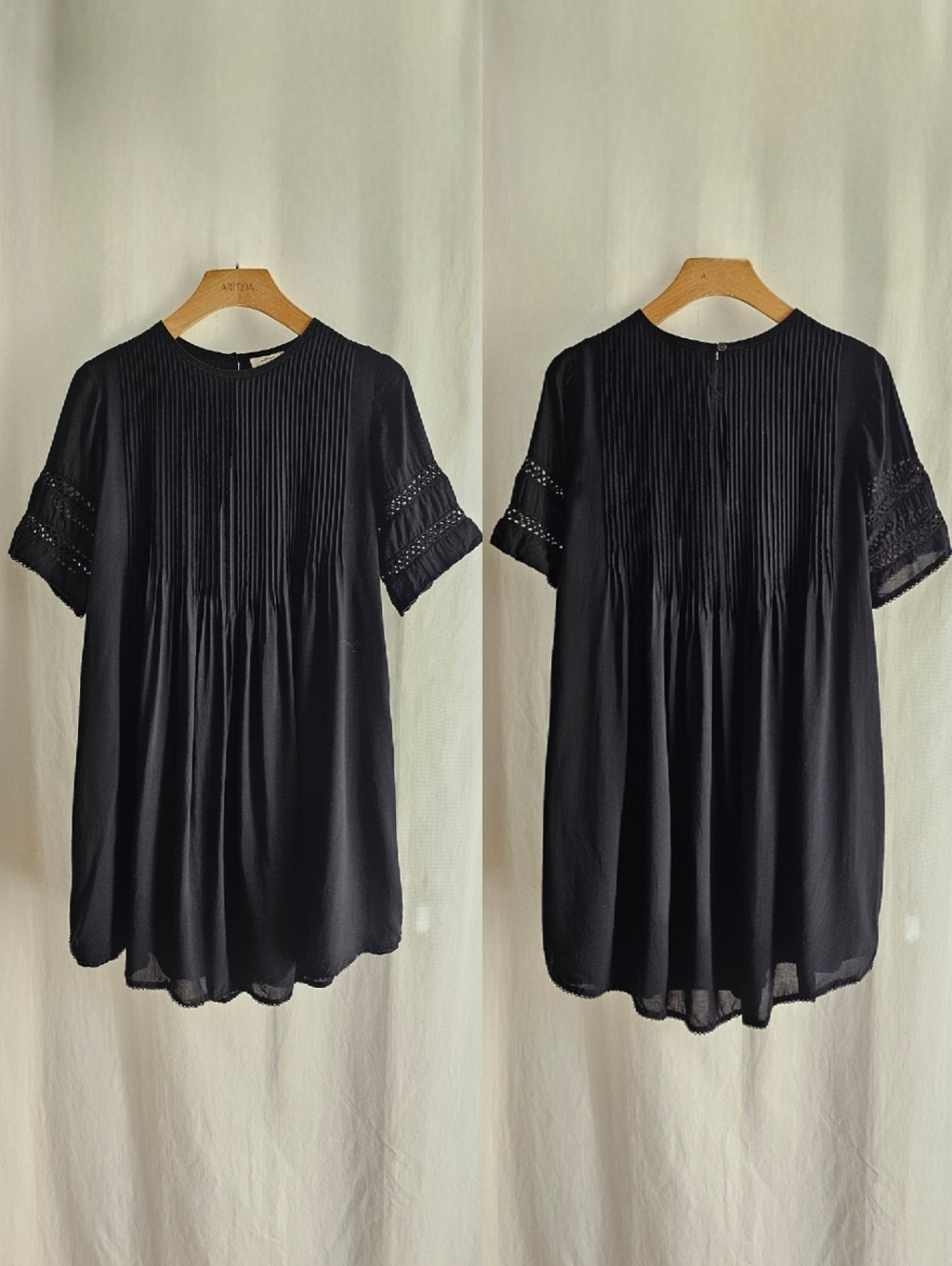 Aritzia Wilfred Black Sonore Embroidery Dress - Picture 11 of 16